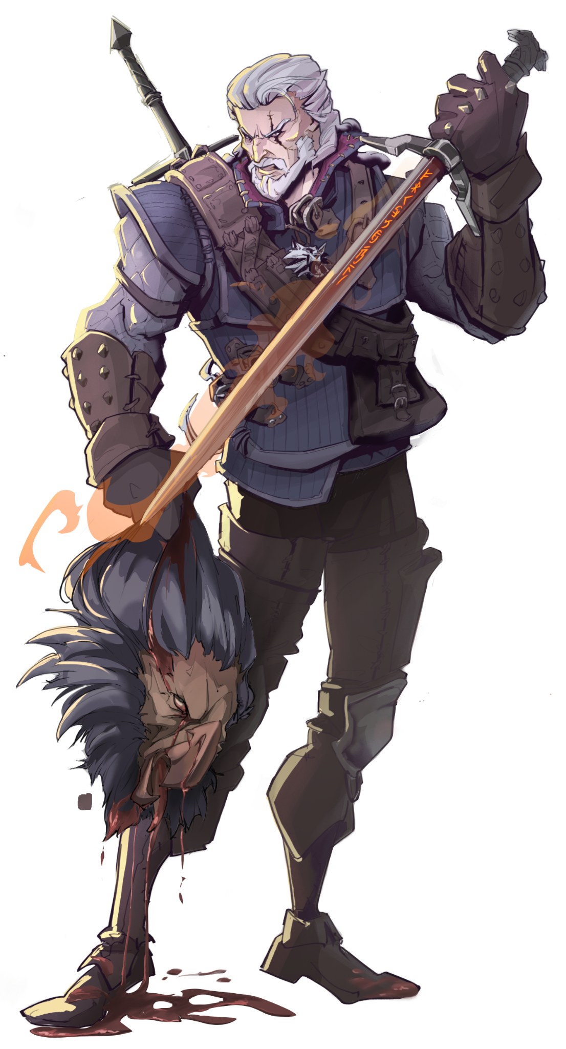 Personagem inteiro com espada
